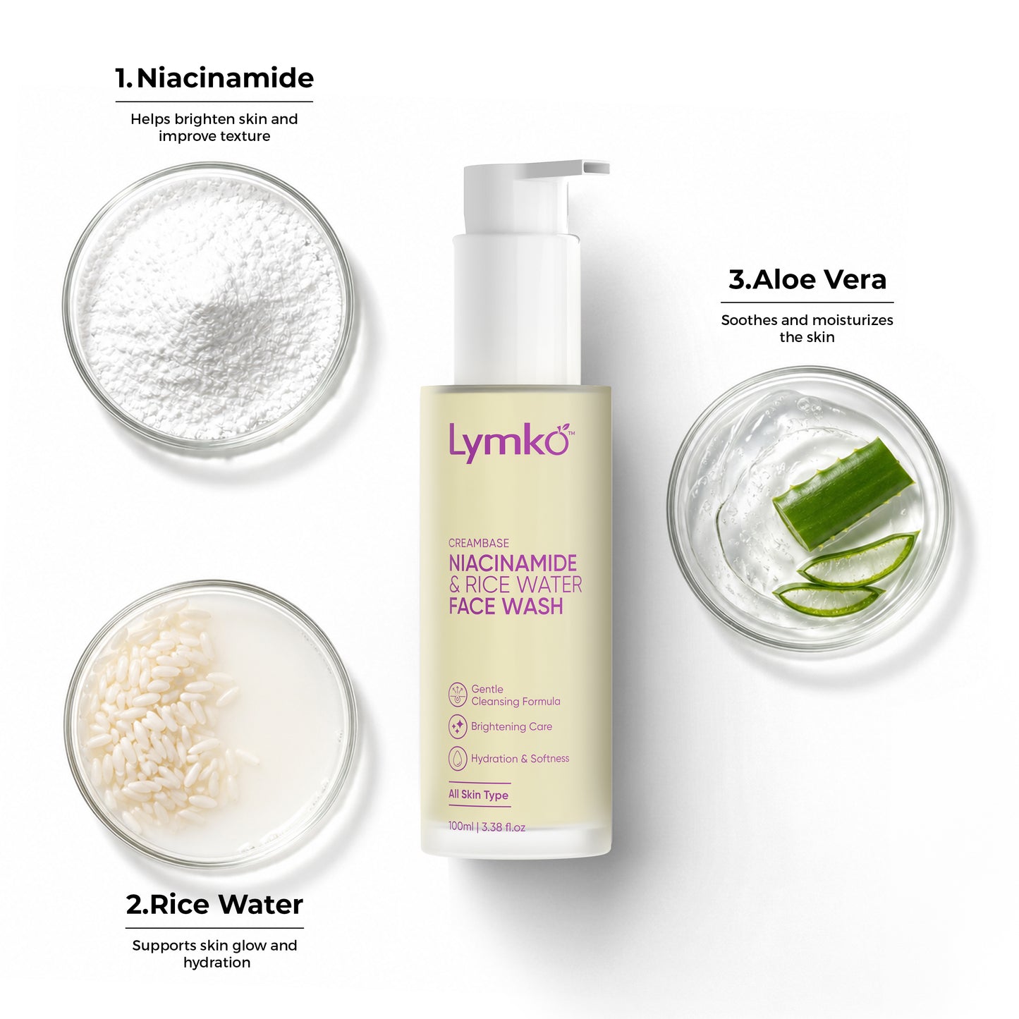 Niacinamide & Rice Water Face Wash