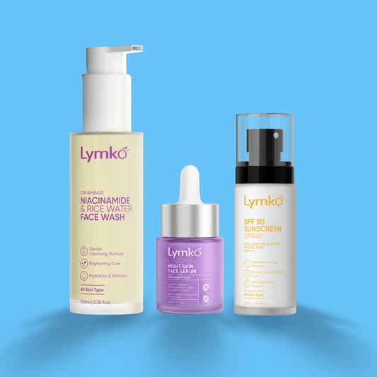 Facewash + Night Skin Face Serum + sun scream